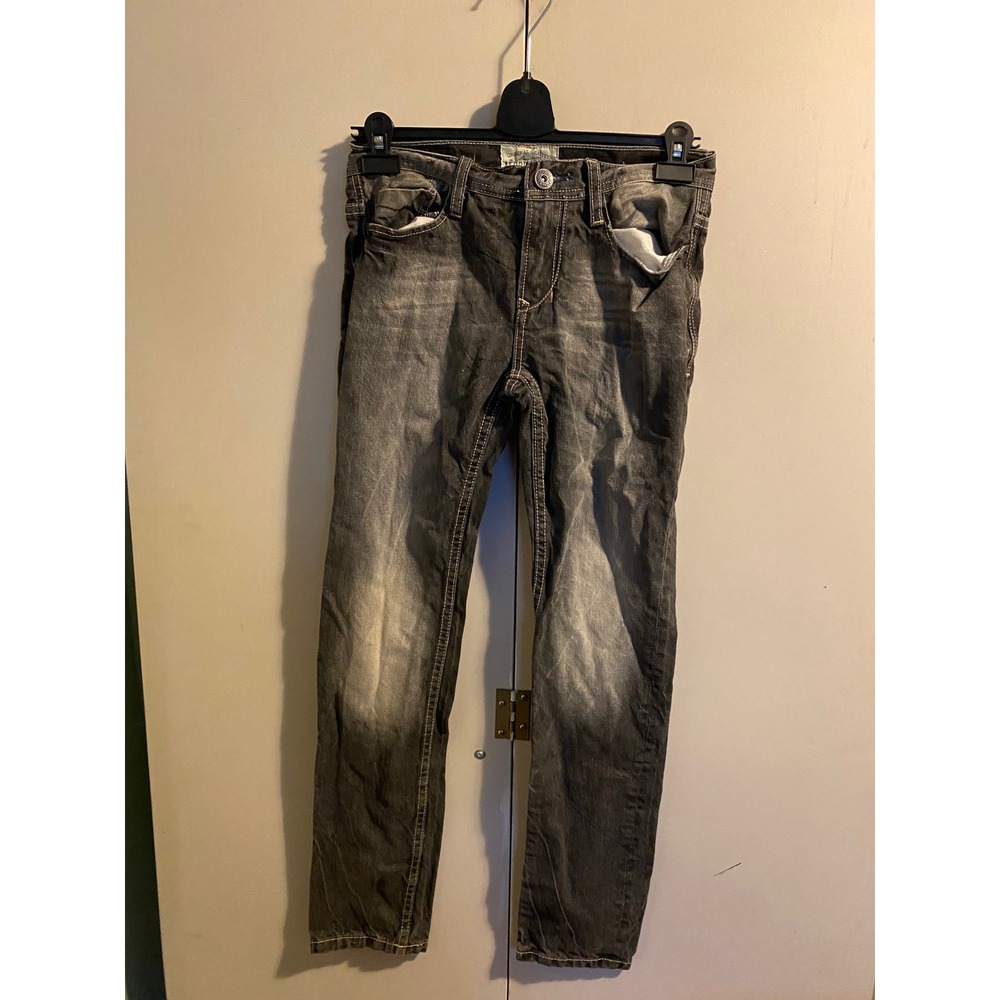 Aeropostale Rivington Skinny Jeans Mens 28x30 Gray Excellent Faded Wash Denim